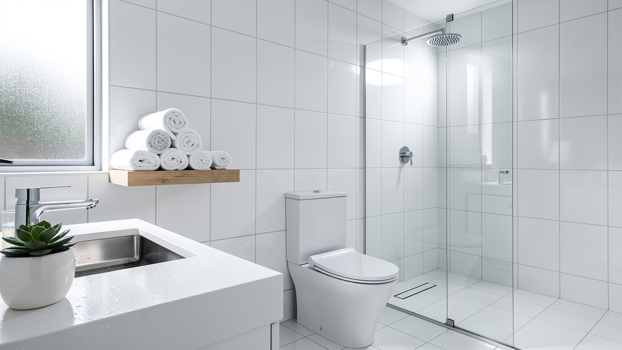 Spotless bathroom showcasing homestay hygiene standards